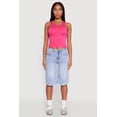 thumbnail image 3 of Womens Crew Neck Cropped Tank Top, 3 of 5