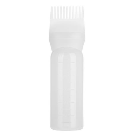 Botella de tinte para el cabello 160 ml Botella para teñir el cabello Cepillo Champú Color de cabello Peine de aceite Aplicador de herramientas (Color : Blanco)