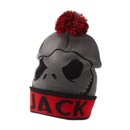 The Nightmare Before Christmas Jack Skellington Knit Hat with Pom - Walmart.com