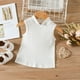 thumbnail image 3 of Gibobby Conjunto de 2 uds de Lana Camiseta sin mangas para niñas pequeñas, Tops, faldas con tirantes, vestido a cuadros, 2 uds., conjunto de ropa de princesa(Verde, 3-4 Años), 3 of 5