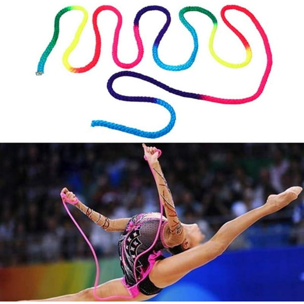 Plannu Gymnastics Arts Rope- Jumping Rope Exercise & Fitness Rainbow Colour  Sports Training Rope Rhythmic Gymnastics Rope Competition Rope 