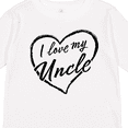 thumbnail image 4 of Inktastic I Love My Uncle in Black Chalk Heart Boys or Girls Long Sleeve Toddler T-Shirt, 4 of 5