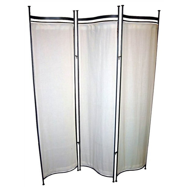 Large Privacy Screen w Iron & Canvas Construction