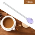 thumbnail image 2 of 10 cucharas para té helado resistentes al calor para agitar café expreso o té, cuchara de vidrio para agitar Púrpura, 2 of 9