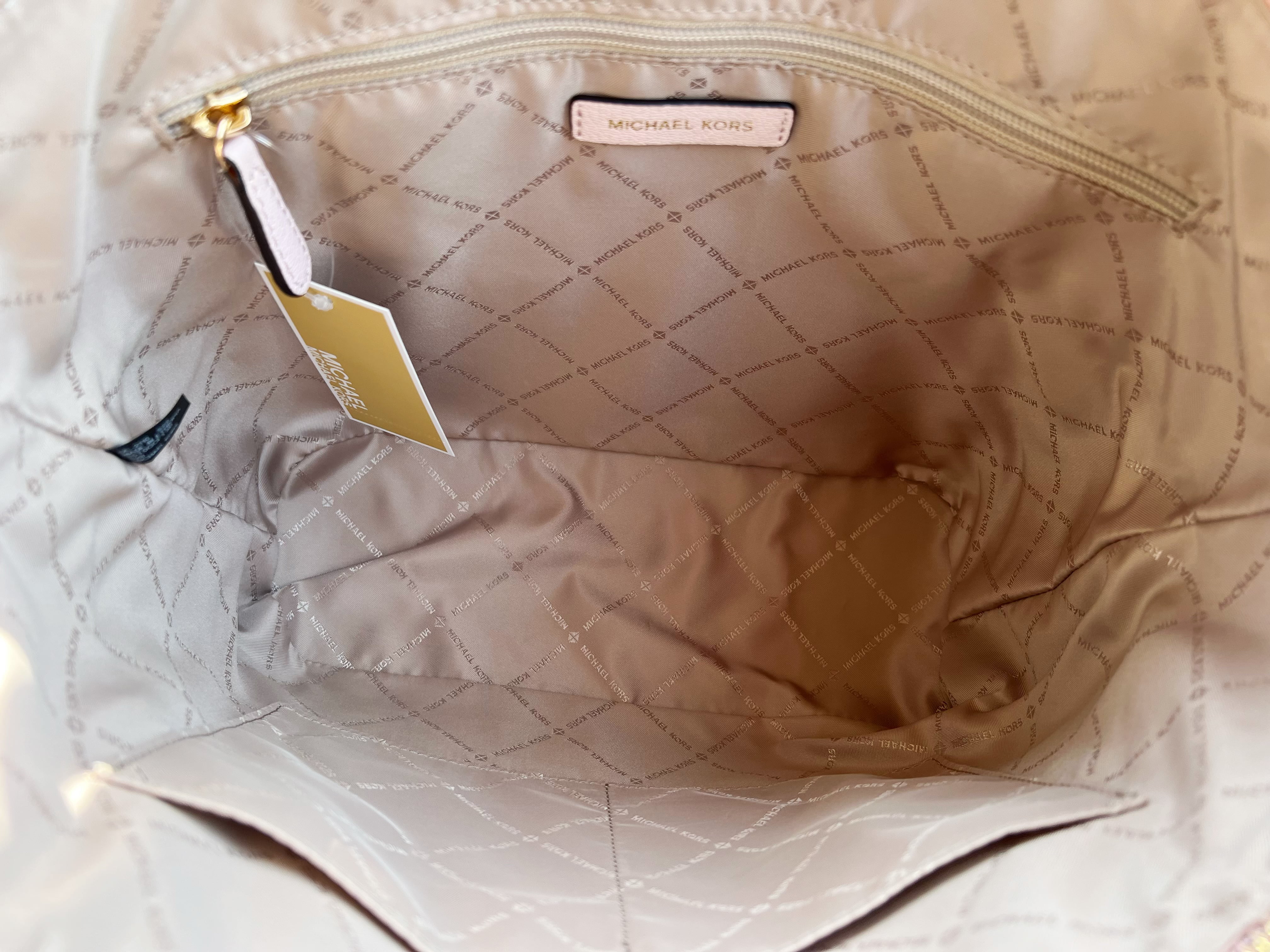 MICHAEL KORS ☜UNBOXING☞ Charlotte Large Logo and Leather Top-Zip Tote Bag /  Brown 