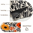 thumbnail image 6 of 5'x8' Area Rugs, Orange Spring Floral Indoor Outdoor Area Rug for Living Room Bedroom, Black Botanical Leaf Summer Washable Bathroom Rugs Kitchen Floor Carpet Mats Home Decor Aesthetic, 6 of 8