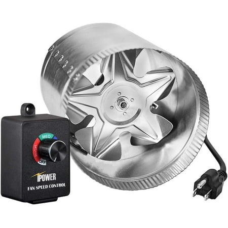 

iPower Growlight 6 Inch 240 CFM Booster Fan Inline Duct Vent Blower with Variable Speed Controller Adjuster