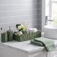 thumbnail image 3 of PYAN-Toilet Paper Storage Basket Scalloped Edge Home Decor Green Basket, Living Room Cozy Decor, Paper Rope Small Baskets for Over Toilet Storage Shelf, End Table, Shelves, with 2 Wooden Handles, 3 of 3