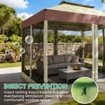 thumbnail image 6 of SANOPY 10 x 10 ft Pop up Gazebo with Ventilated Double Roof and Mosquito Net, Outdoor Patio Shelter Canopy for Patios, Backyard, Garden and Beach, Brown, 6 of 9