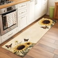 thumbnail image 3 of Sunflower Runner Rug 2x6 FT,Non Slip Hallway Rugs,Retro Butterfly Spring Floral Botanical Washable Soft Floor Carpet Throw Runner Carpet Long Rugs for Entryway Kitchen Bedside Sliding Door, 3 of 8