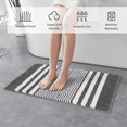 thumbnail image 3 of Luxury Chenille Bathroom Rug Mat，Extra Soft Thick Absorbent Shaggy Bath Rugs, Non-Slip Machine Wash Dry Plush Bath Mats for Bathroom, Shower, and Tub, 16"x 24", Dary Gray, 3 of 5