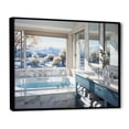 thumbnail image 2 of Designart "Crisp And Bathroom Modern" Bath & Laundry Floater Framed Wall Art Living Room, 2 of 7