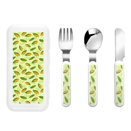 

Matuu Fresh Corn for Stainless Steel Kids Cutlery and Toddler Flatware Kids Utensil Set includes Knives Forks Spoons Ideal for Home and Preschools