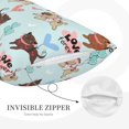 thumbnail image 5 of Bixox Cute Pug Dogs Printed Pillow Protector,Super Soft Ideal for Home,Guests,Rentals - 16"x24", 5 of 8