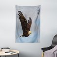 thumbnail image 1 of Eagle Tapestry, Photo of a Hunter Bird Flying in Open Sky Majestic Animal Wildlife Freedom, Wall Hanging for Bedroom Living Room Dorm Decor, 40W X 60L Inches, Pale Blue Dark Yellow, by Ambesonne, 1 of 2