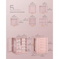thumbnail image 4 of Caja de Joyas SONGMICS UJBC170R01 Giratoria 360° Rosa 22x16x29 cm, 4 of 6