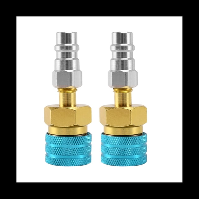 2X R1234Yf A R134A Acoplador Rápido de Lado Bajo, R12 A R134A Conector de Adaptador de Manguera para Aire Acondicionado del Automóvil Carga de Ac