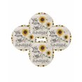 thumbnail image 7 of 15 Inch Round Placemats Set of 4, Sunflowers Non Slip Heat Insulation PP Table Mats, Vintage Bee You Are My Sunshine Retro Washable Place Mats for Kitchen Dining Party Table Decor, 7 of 7