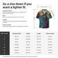 thumbnail image 5 of Lsque Neon Zombie Skull print Men's Cuban Collar Short Sleeve Shirt Summer Beachwear Casual Button Down Fashionable Vacation Leisure Shirt-Small, 5 of 7