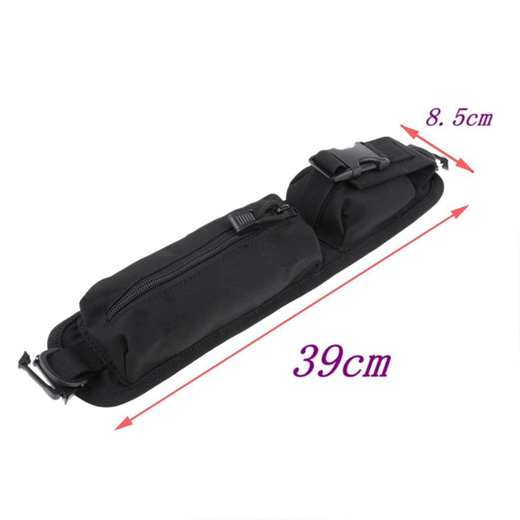 harayaa 2x Molle Camping Compact Pouch Waterproof Single Shoulder Strap Bag - Black