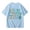 Sky Blue, variant on Girls Summer Short Sleeve T Shirt Cute Number Print Casual Top for Children Playful Graphic Tee Soft Daily Crew Neck Unisex Black 3 Years-4 Years