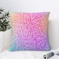 thumbnail image 4 of Yiaed Colorful Glitters Print Pillow Covers Super Soft Decorative Square Throw Pillow Covers Case Cushion Covers for Sofa Couch Bedroom Car Decor（No pillow core）-18"x18", 4 of 7