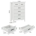 thumbnail image 6 of Nifamembo Modern Fluted 6 Drawer Dresser with Solid Wood Legs for Bedroom, Entryway, 6 of 8