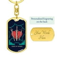 thumbnail image 3 of Tarot Card Tarot Swords Keychain Dog Tag Stainless Steel or 18k Gold, 3 of 16