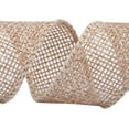 thumbnail image 3 of Joycrosso Burlap Wired Edge Ribbon 1 inch x 10 Yards, Natural, Ideal for Crafting, Gift Wrapping, Wreath, Christmas Tree, and Rustic Wedding Decorations, 3 of 4