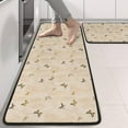 thumbnail image 2 of Kitchen Rugs Sets Of 2,Beige Butterfly Pattern Anti Fatigue Kitchen Mat Rugs Non Slip Washable,Decorative Kitchen Floor Mats for Kitchen,Sink,Laundry,17"x47"+17"x47", 2 of 5