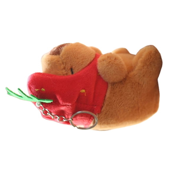 Plush Capybara Charm Keychains Sweet Cute Pendant Car Keyring Backpack Decoration Fashion Jewelry for Women Girl