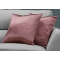 thumbnail image 2 of Pillows Set Of 2 18 X 18 Square Accent Sofa Couch Bedroom Polyester Pink, 2 of 3