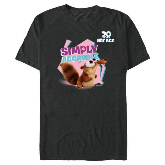 Ice Age Scrat Simply Adorable 20 Years Anniversary - Short Sleeve Blended T-Shirt for Adults - Customized-Dark Heather