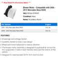 thumbnail image 2 of Blower Motor - Compatible with 2006 - 2012 Mercedes-Benz R350 2007 2008 2009 2010 2011, 2 of 2