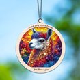 thumbnail image 6 of White Llama Stained Glass Suncatcher Ornament – Ornament Gift for Family, Friends, Men & Women, Christmas 2025 Keepsake, 6 of 6
