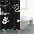 thumbnail image 4 of Gothic Shower Curtain Set - Dark Celestial Moon & Star Print, Mystical Cosmic Bath Decor, Waterproof Polyester 72"Wx72"L, Goth Aesthetic Gift, 4 of 4