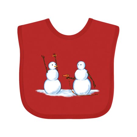 

Inktastic Snowman Stickup with Hairdryer Gift Baby Boy or Baby Girl Bib