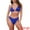Royal Blue, variant on DARING DIVA Women's Waffle Knit Textured Halter Bikini Set X-Large Royal Blue
