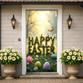 thumbnail image 6 of Colorful Floral Happy Easter Banner with Bunny and Eggs Backdrop Background Party Decorations for Easter Celebrations Photography Props Easter Parties Family Gatherings, 6 of 7