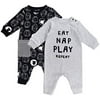 Mac & Moon 2-Piece Cotton Coverall Set in Baby Boy Sheep Prints