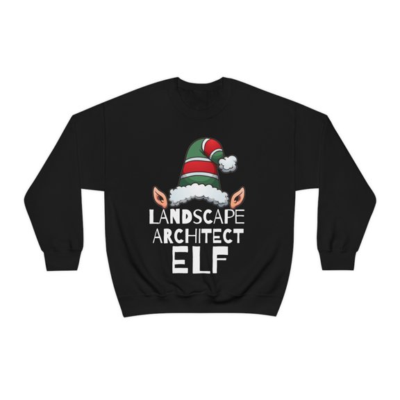 Landscape Architect Elf Unisex Sweatshirt, S-2XL Christmas Holidays Elves