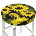 thumbnail image 3 of Naloa Sunflowers In Vintage Round Bar Stool Cushion Cover 12-14 inch, Fits Kitchen, Office, Restaurant Chairs - 12 inch, 3 of 7