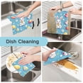 thumbnail image 2 of Yayeee 6 Pack Kitchen Dish Cloths Set for Washing Soft Drying Absorbent Microfiber Towels, Easter Bunny Pattern, 2 of 9