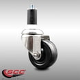 thumbnail image 2 of 3 Inch 316SS Hard Rubber Wheel Swivel 1-3/8 Inch Expanding Stem Caster SCC, 2 of 2