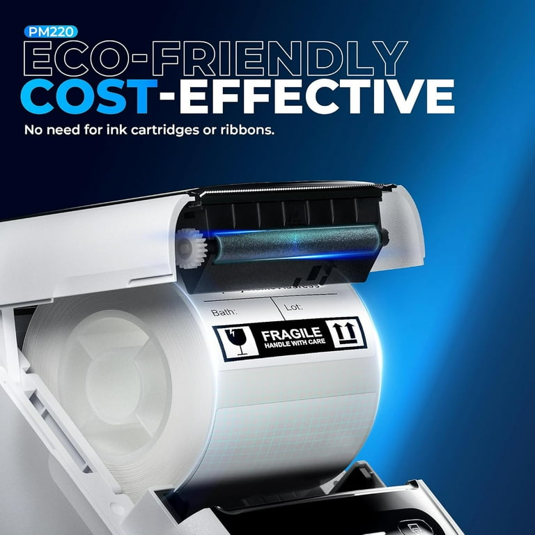 Thermische etiketten voor Nelko PM220 labelmaker, 50 x 80 mm thermisch stickerlabel, waterdicht, multifunctioneel labeltape, 1 rol 100 zelfklevend thermisch papier (wit Thermische etiketten voor Nelko PM220 labelmaker, 50 x 80 mm thermisch stickerlabel, waterdicht, multifunctioneel labeltape, 1 rol 100 zelfklevend thermisch papier (wit