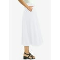 thumbnail image 3 of Jessica London Women's Plus Size Soft Ease Midi Skirt, 3 of 6