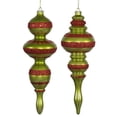 thumbnail image 1 of Vickerman 14" Mate/glitter Finial Noël Ornement 2 par Boîte, 1 of 1
