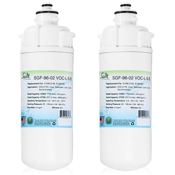 Swift Green Filters SGF-96-02 VOC-L-S-B Compatible Commercial Water Filter for EV9612-66, EV961261 (2 Pack)