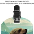 thumbnail image 4 of Square 2Pack PU Leather Sea Lion Cruise Luggage Tag with Privacy Cover and Name ID Tag for Travel Handbags Backpacks Luggage Tags, 4 of 6
