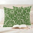 thumbnail image 3 of Green Spring Floral Outdoor Waterproof Pillow Covers, Pastoral Flower Abstract Art Decorative Square Throw Pillowcase Sofa Cushion Sham for Patio/Couch/Chair, 26"x26" 2 Pack, 3 of 8